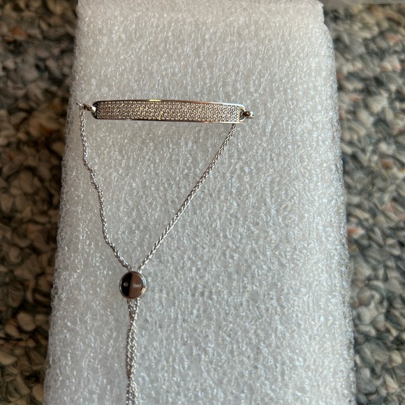 Michael Kors Sterling Silver Pave Slider Bracelet - Picture 2 of 6